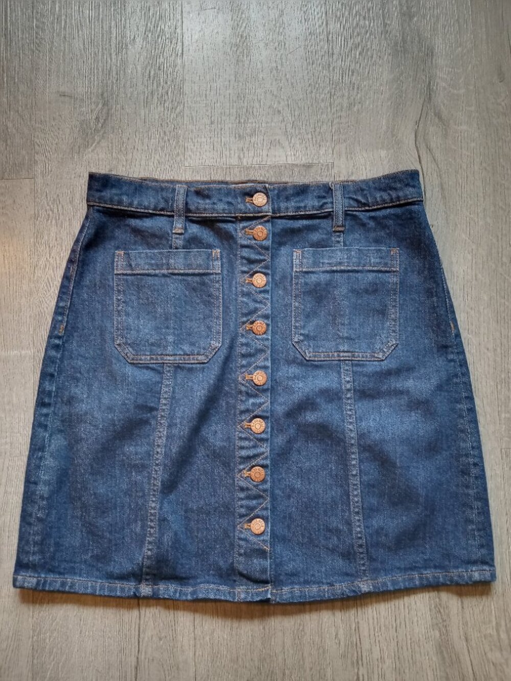 Madewell Denim Mini Skirt Button Down